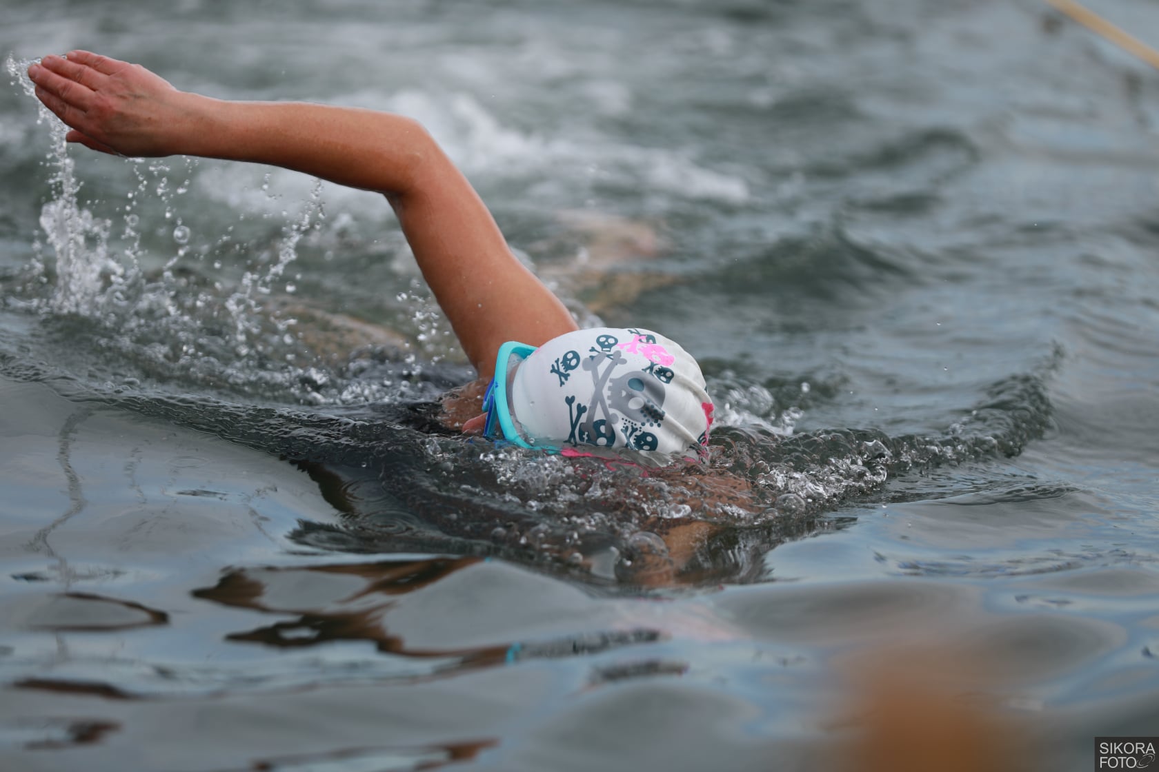 Pływak podczas Gdynia Winter Swimming Cup 2021